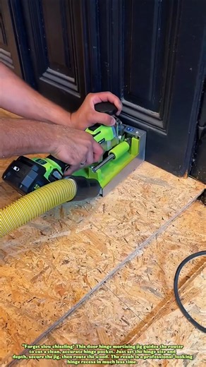 This Tool Cuts Perfect Door Hinges in Seconds! #Shorts #Tools #DIY
