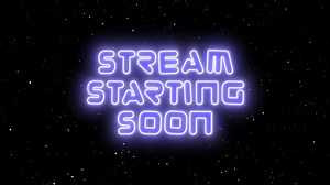 Download Stream starting soon glow animation text for free