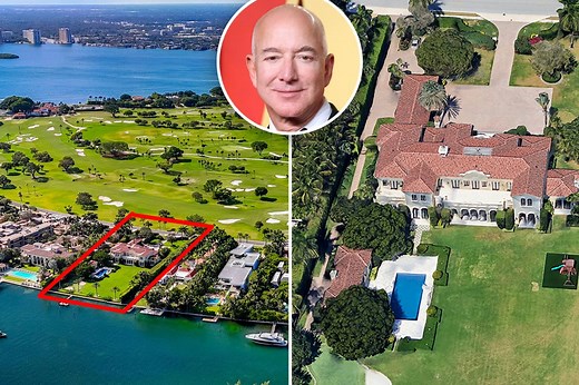 Jeff Bezos acquires third mansion on exclusive Miami island, sparking elite envy