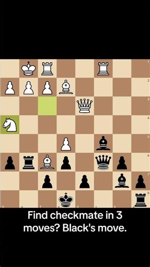 Find checkmate in 3 moves? Black's move. #chess #checkmate #learnchess #chessgame #chesstactics