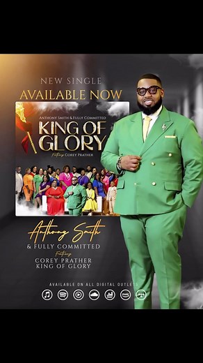 Happy 1 year anniversary to the release of King Of Glory! We are so delighted that this song has blessed so many people around the world! If you have not downloaded it, please do so. It is available on all music platforms. 🎶 💚 | Anthony Smith & Fully Committed