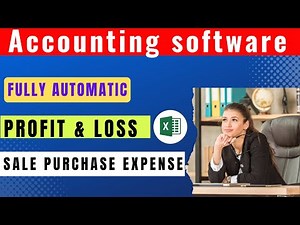 Full Accounting software in Excel | Sale purchase expenses | Profit and loss Account learning center