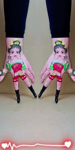 Stunning hand-paint art 🎨|| magic ||vibrant painting ideas ||Artful Finger