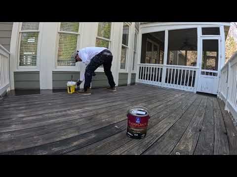 From Worn to Wow | Solid Color Deck Stain in Cordovan Brown