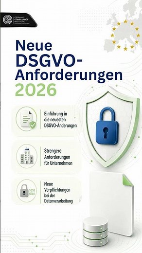 🔒 DSGVO 2026: Diese Neuerungen musst du jetzt kennen! ⚡#DSGVO #Datenschutz #compliance