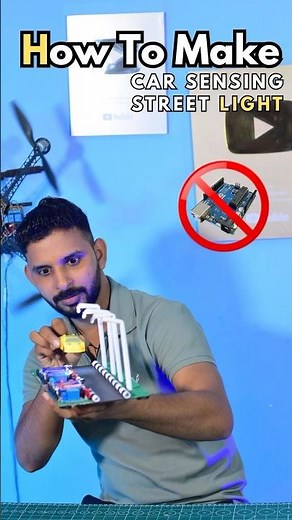 How to Make Car Sensing Automatic Street Light Project | IR Sensor Project #shorts