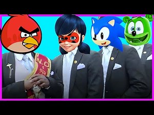 Angry Birds & Sonic & LadyBug & Gummy Bear - Coffin Dance Song Astronomia (Cover)