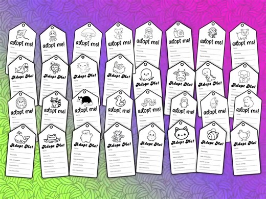 Printable Crochet Hang Tags for Amigurumi | Emotional Support Adopt Me Bundle for Handmade Toy Packaging and Gift Tags | Craft Fair Display - Etsy