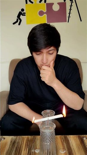 Candle Balancing Trick! 🕯️⚖️ | Amazing Science Experiment #IllusionLab #Shorts