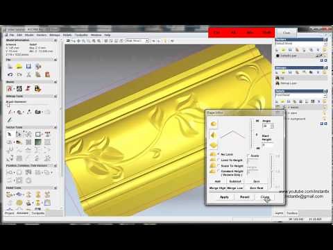 artcam relief, 3/3: create relief in ArtCAM and make tool path