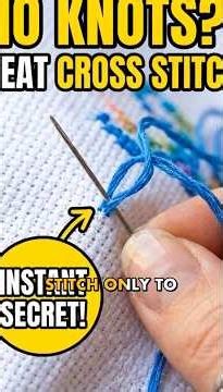 How to Start🪡Stop Cross Stitch Thread W/O a Knot? #CrossStitch #FlossTube #CrossStitchForBeginners
