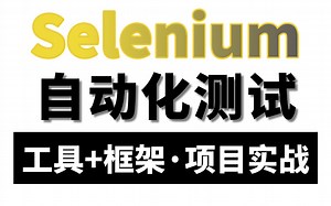 2025全网最详细selenium自动化测试，零基础也能轻松掌握selenium，工具+框架代码+项目实战，一套通关！