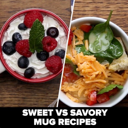 269K views · 193 reactions | Sweet or savory either way these recipes are delicious! see and shop the recipe here: https://tasty.co/buy/blueberry-french-toast-in-a-mug | Tasty | Facebook