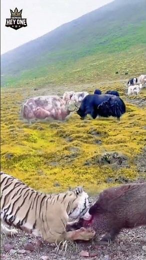 Wild Yak Battle and a Tiger’s Fierce Hunt