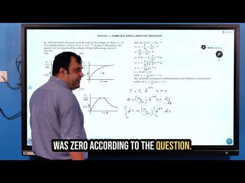 Analyzing Speed vs. Time Curve for Particle under Exponential Force | Class 11 Physics | NoMoreClass