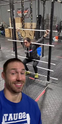 Learning the overhead squat…is this right? #gym #squat #fitness #crossfit #stitch with @Noah And Faye#k