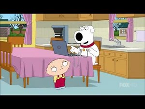Stewie, encuentra a Brian viendo porno - Family Guy.