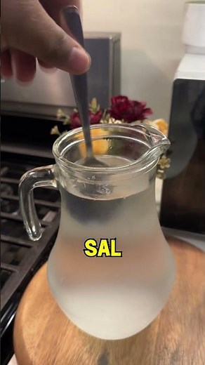 Mix water with baking soda and salt