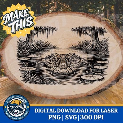 Crocodile PNG SVG Laser Engraving Design DIY Laser Cut File for Laser, Sublimation (digital Download) - Etsy