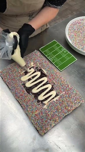 Football Field Brownie 🏈🍫 #shorts