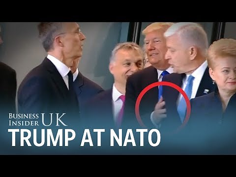 Watch Trump shove the prime minister of Montenegro out of the way