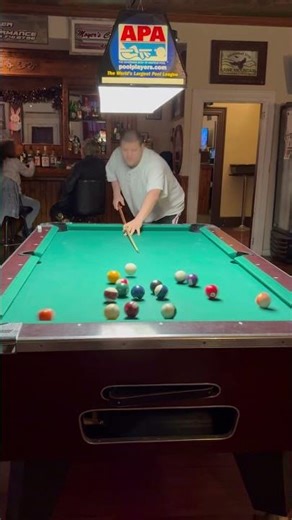Breaking the 8 ball rack even a man can do it😂😂😂