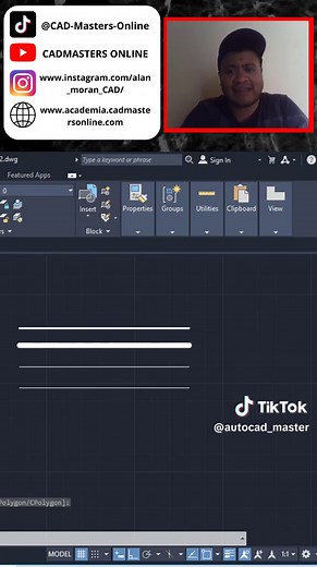 Cómo dar grosor a líneas en AutoCAD #ingenieriaindustrial #ingenieriacivil #construccion #arquitectura #emprendimiento #autocadtutorial #autocadtips