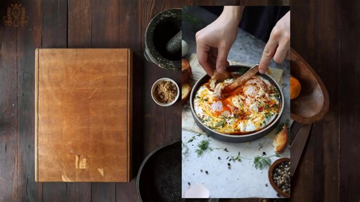 Classic Turkish poached eggs with garlic yogurt sauce