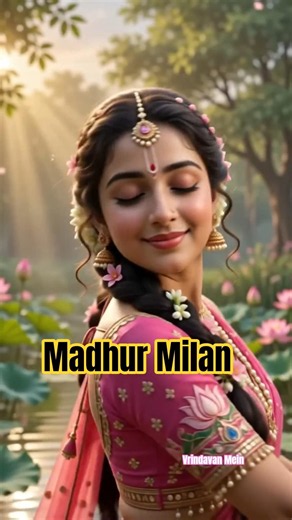 Krishna Played Flute, Radha Danced on Lotus Pond with Peacocks | Radhe Radhe