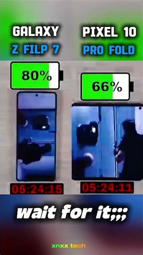 Galaxy Z Flip 7 vs Pixel 10 Pro Fold WHICH Has The BEST Battery test Life?#smartphone