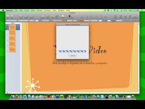 How to get a Keynote Presentation to play on a Windows Computer!