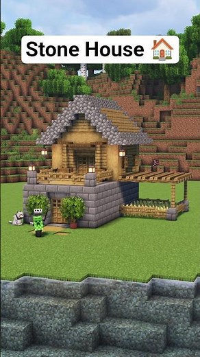 Stone Starter House in MINECRAFT! 🏠✨