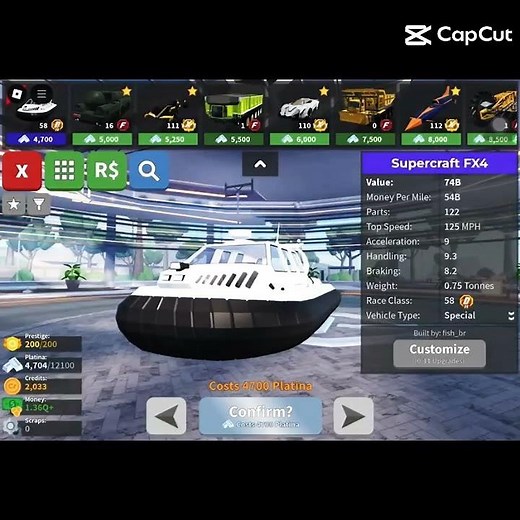 i Bought The Hovercraft in Car Crushers 2 on Roblox (Template)