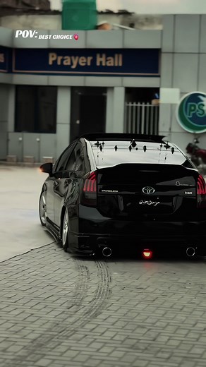 Explore the Black Toyota Prius with Air Suspension