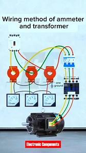 Wiring Method Of Ammeter And Transformer | 𝐄𝐥𝐞𝐜𝐭𝐫𝐨𝐧𝐢𝐜 𝐂𝐨𝐦𝐩𝐨𝐧𝐞𝐧𝐭𝐬