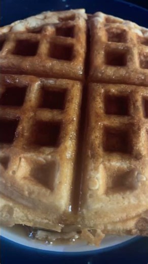 Homemade waffles with turkey bacon #Foodie