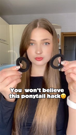 Easy Ponytail Hack for Long Hair 😍
