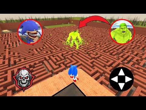 SONIC VS Hulk in the MAZE – Epic Garry’s Mod Battle!!