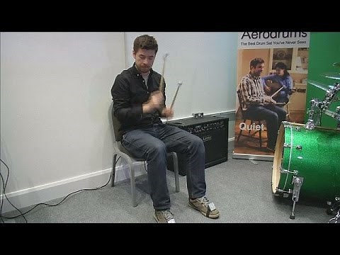 Drumming in thin air: invisible drum kit allows player to perform anywhere