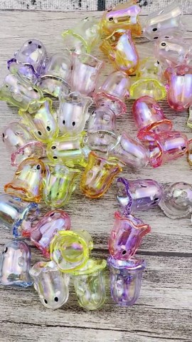 5pcs- 100pcs Transparent Ghost Beads,9 Colors,acrylic AB Color Ghost Beads,ghost Beads Charm,cute Ghost Beads,halloween Beads,jewelry Making - Etsy