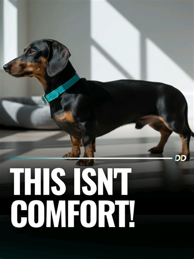 This pattern ranks as a physical comfort adjustment rather than a behavioural preference. In Dachshunds, changes in resting position often relate to how their long spine responds to load and recovery. Sitting instead of lying flat can reflect moment-to-moment comfort management, especially after activity. Occasional variation is normal, but consistency over time is more informative than isolated instances. #dachshund #dachshundhealth #dachshundspine #doxielove #dogsoftiktok