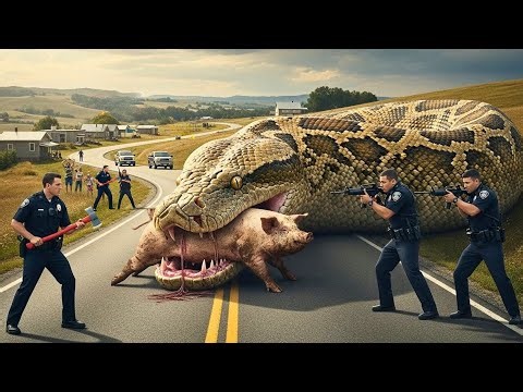Brave Rescue Team Battles Giant Python to Save Helpless Pig 🐍