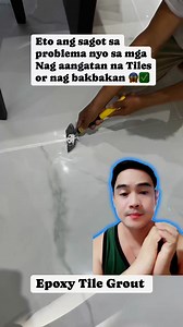 TILE PROBLEM NO MORE 😱🇵🇭✅ #epoxytilegrout #flooringsolution #floorconstruction #epoxyflooring #crackfillers #interior #epoxycoating #construction #highlights | Ed Bernz.