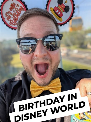 DISNEY BIRTHDAY DAY! I celebrated my birthday 2 weeks after my birthday in EPCOT, but that's okay right? 🤣 Watch the full vlog on our channel, link in the bio Ears @goodtobeear Jem's bag @themeporium #disneybirthday #disneybounding #disneycouple #DisneyCommunity #fyp