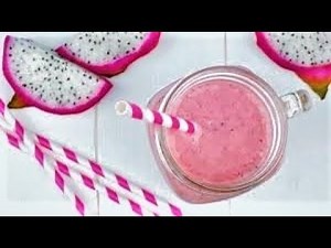 How to make Dragon Fruit and Strawberry smoothie