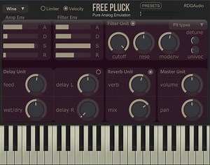 Free Pluck by RDGAudio - SawPluck Plugin VST3 Audio Unit