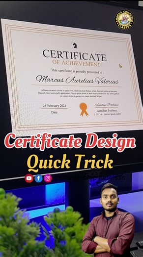 551K views · 5.5K reactions |  MS Word & MS Office Certificate Design | Learn Office, Logo Design & Computer Course  | Free Download #reels #viral #tranding #post #viral #certificate e #design #computer #tutorial #msword #trick #tips | Aniket Kumar | Facebook