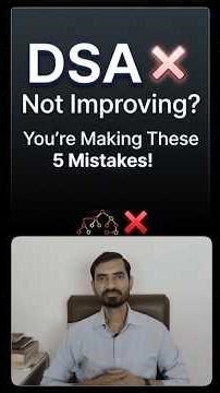 Stop Making These 5 DSA Mistakes ❌ | Crack Placements Faster #dsa #datastructures