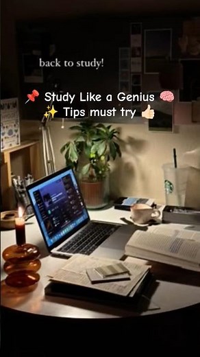 Want to study like a genius? 🧠✨ Try these simple hacks and boost your focus ! #study