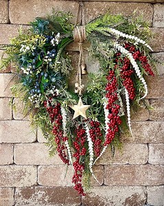 Patriotic Americana Wreath: Rustic Red, White, and Blue Fourth of July Decoration - Etsy